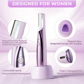 MEKEET Dermaplaning Tool set with 14 blades and travel case for portability