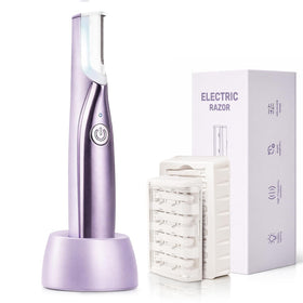 MEKEET Sonic Dermaplaning Tool performing face exfoliation for smoother skin