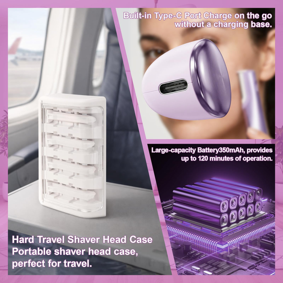 MEKEET Sonic Dermaplaning Tool charging via Type-C for convenience