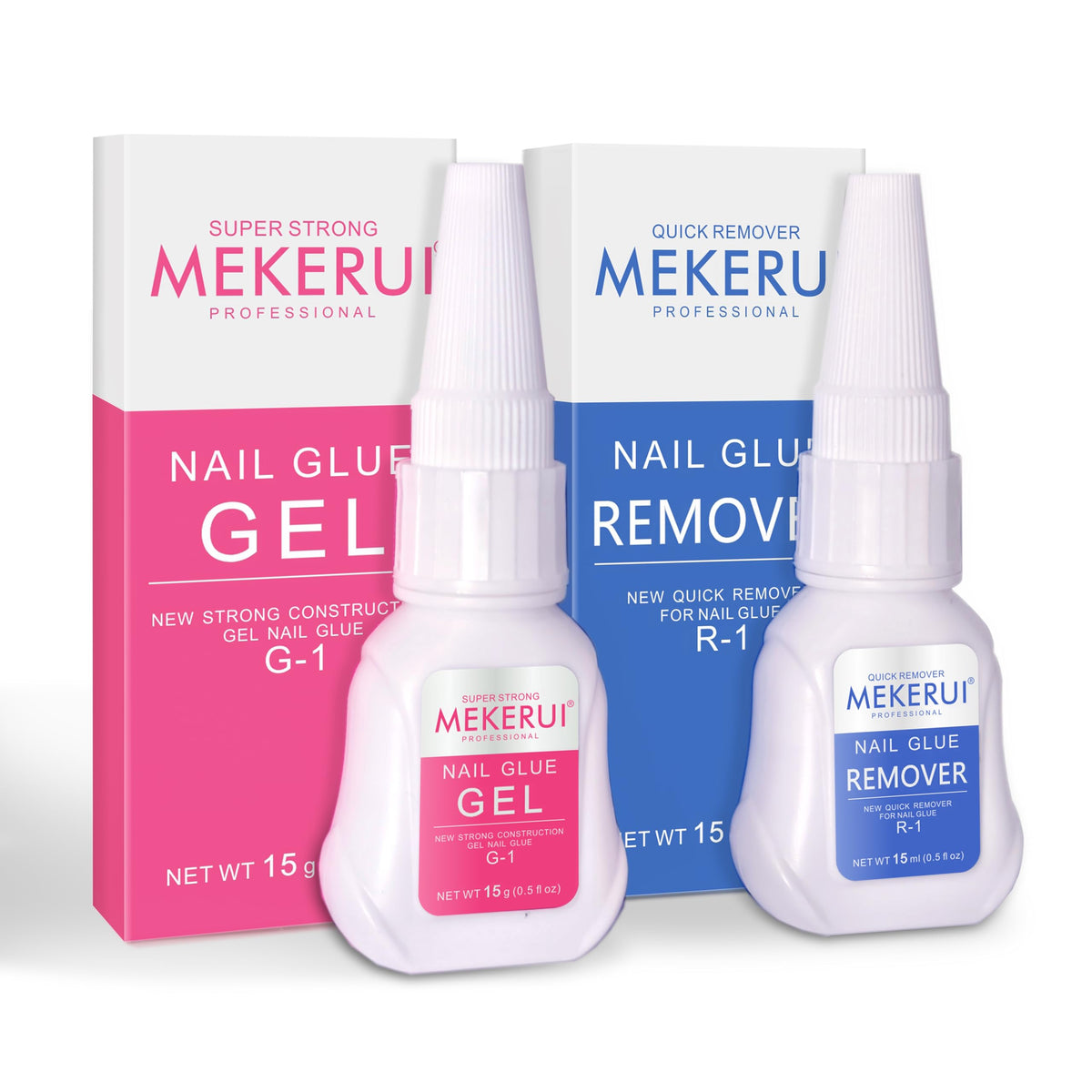 Mekerui G1 nail glue bottle enabling secure, long-lasting wear.