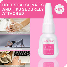 Two-pack MEKERUI gel glue setup for back-to-back manicures.