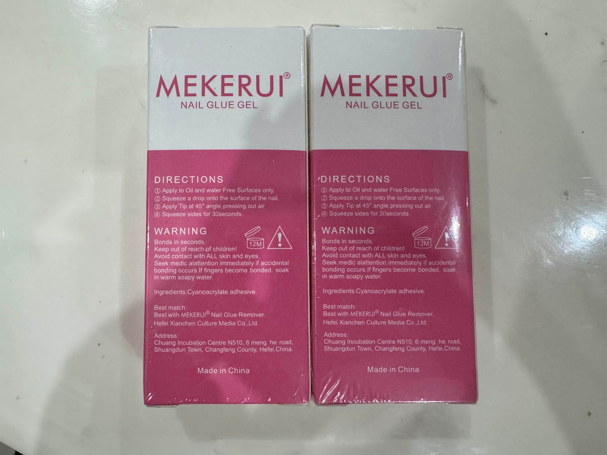 Beginner-friendly MEKERUI nail glue gel for DIY manicures and repairs.
