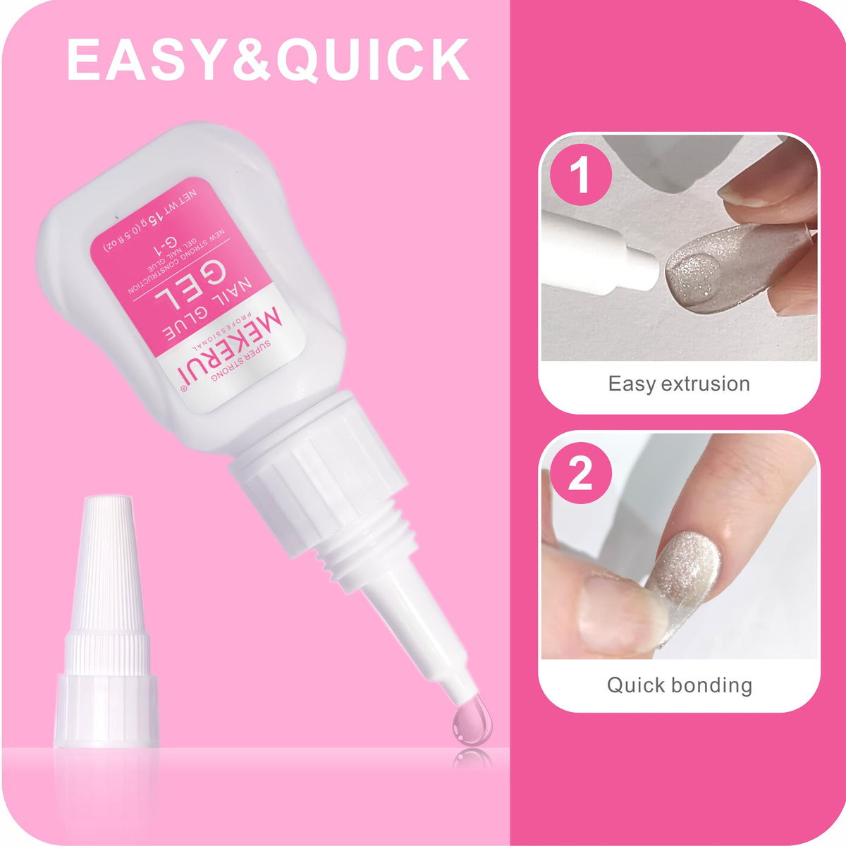 Clean workspace with MEKERUI bottle highlighting mess-reducing gel.