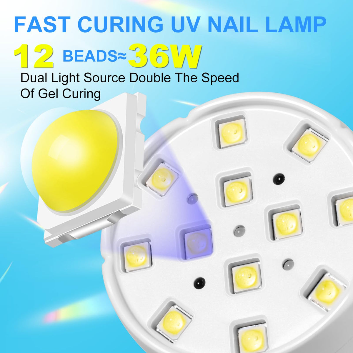 MEKK Gooseneck UV LED Nail Lamp cordless travel scenario for on-the-go nails.