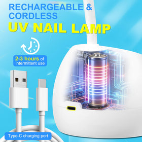 MEKK Gooseneck UV LED Nail Lamp detail work to reach tricky spots.