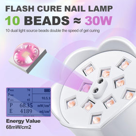 MEKK Gooseneck UV Nail Lamp auto sensor activates hands-free curing for efficient workflow.