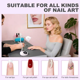 MEKK Gooseneck UV Nail Lamp portable design ideal for travel and mobile salons.