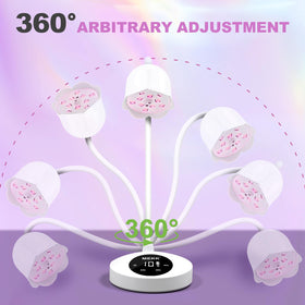 MEKK Gooseneck UV Nail Lamp side angle highlights flexible gooseneck for precise positioning.