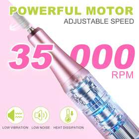 MEKK Nail Drill Kit 12-bit set for gel removal, acrylics, and shaping