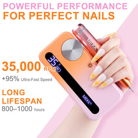 Cordless MEKK Nail Drill Kit portable for home or salon use