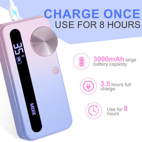 MEKK Nail Drill Kit USB-C charging for quick top-ups.