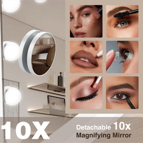 MEKKLEON vanity mirror with lights heavy-duty base detail for stability.