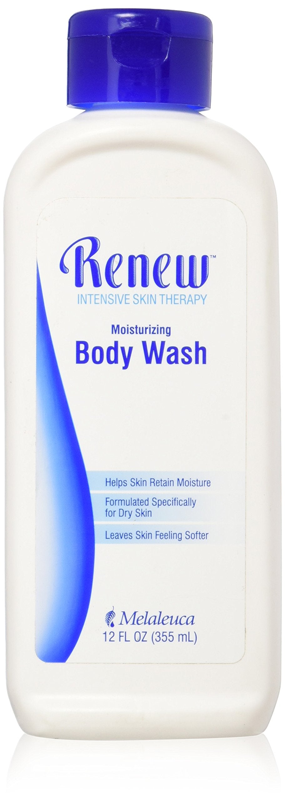 Melaleuca Renew Intensive Skin Therapy Body Wash 12oz bottle with rich, creamy lather for gentle cleansing