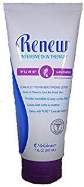 Melaleuca Renew Intensive skin therapy bottle with lavender promotes calming skin relief