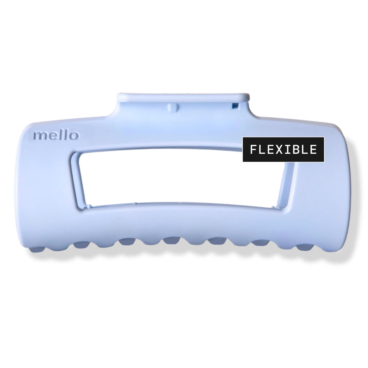 MELLO CloudFlex light blue clip front view for secure all-day wear.