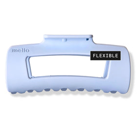MELLO CloudFlex light blue clip front view for secure all-day wear.