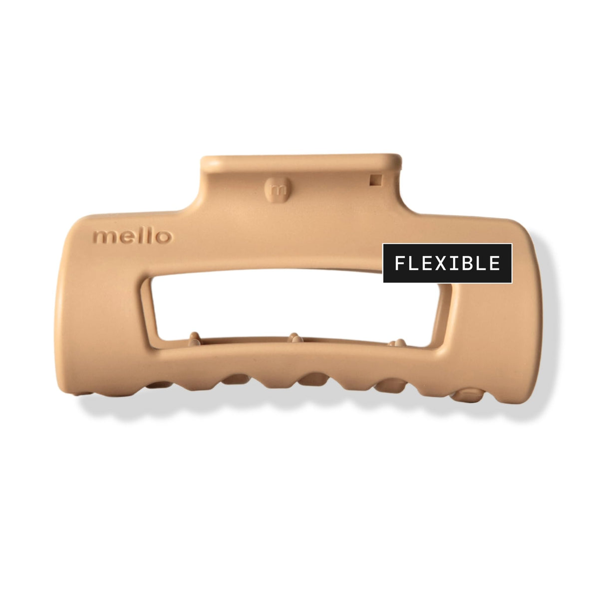 Mello light brown small hair clip on model for secure all-day hold.