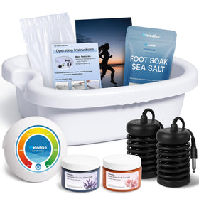 Melodiko Ionic Foot Bath basin setup for an at-home spa experience.