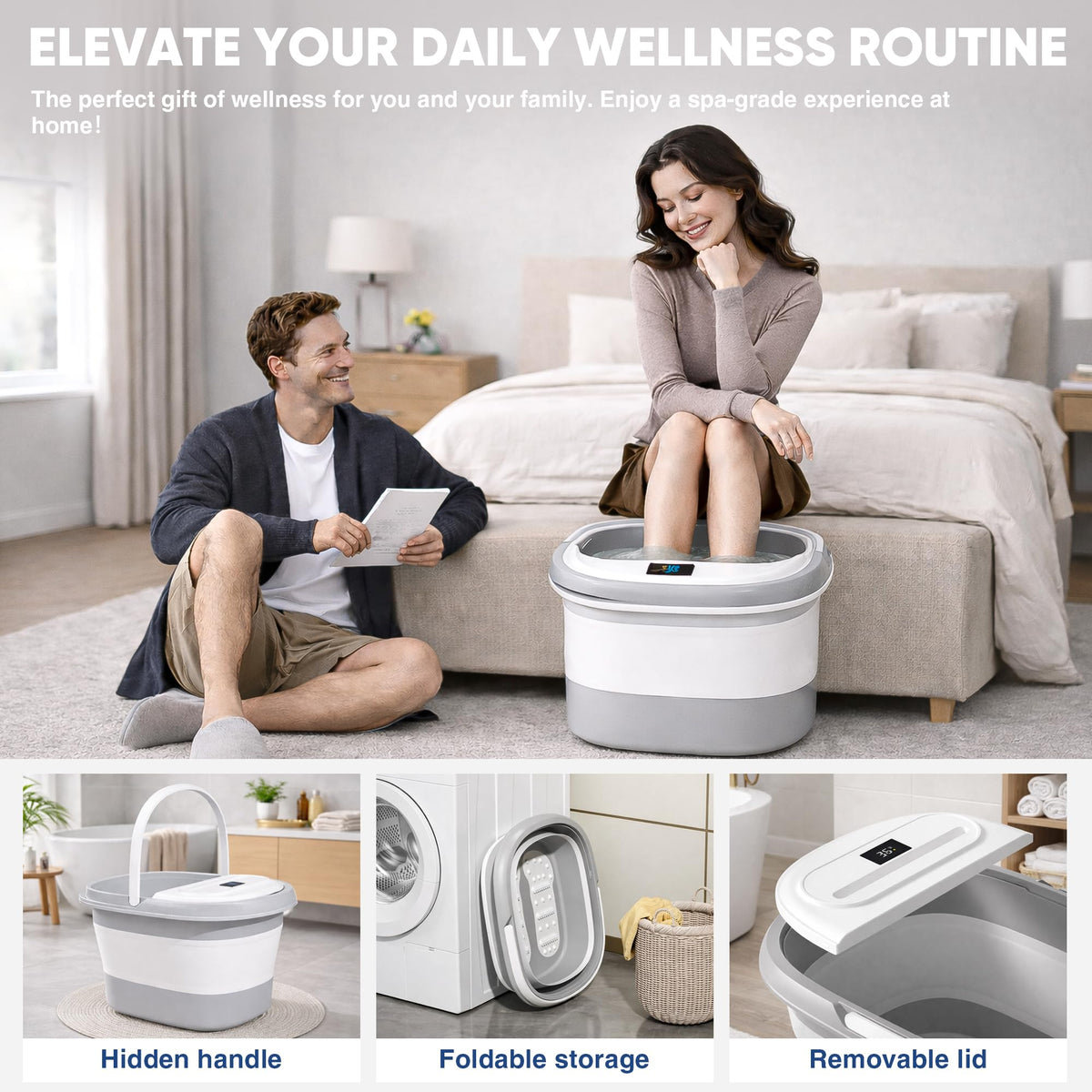 Melodiko Ionic Foot Bath at-home spa experience for renewal and calm.