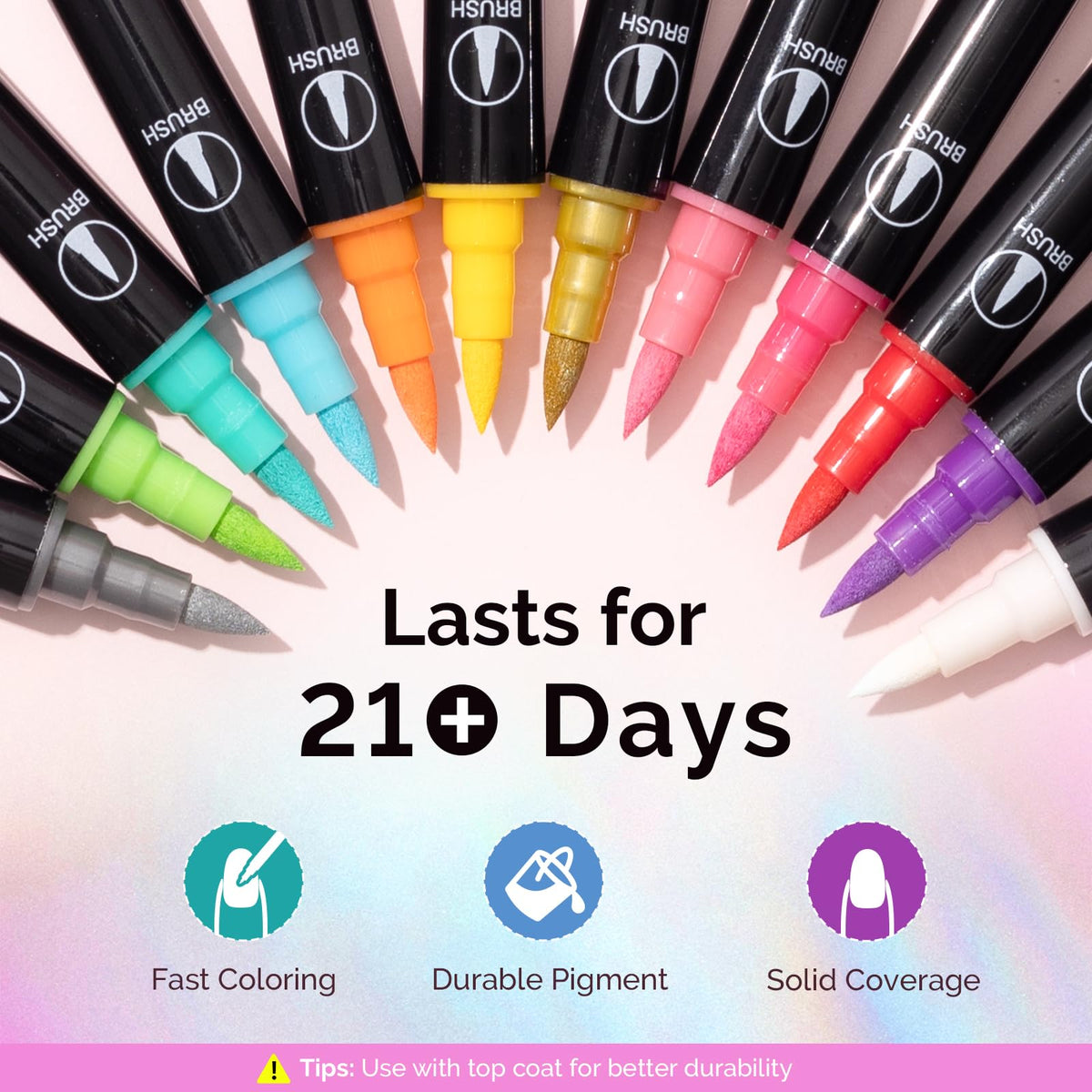 MelodySusie fast-drying formula preserves color on dark polishes