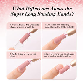 MelodySusie 180 grit sanding bands for smooth natural nail prep