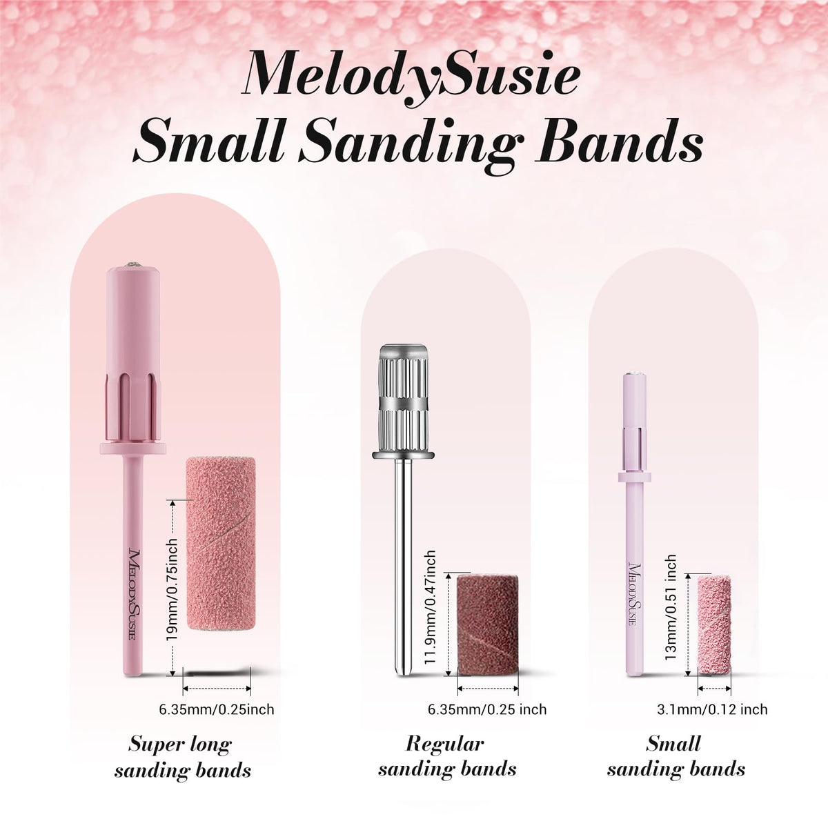 MelodySusie 240-extreme-fine grit sanding bands for smooth nail surfaces