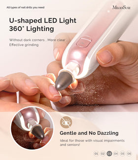 Rechargeable cordless operation enables spa-like care anywhere.