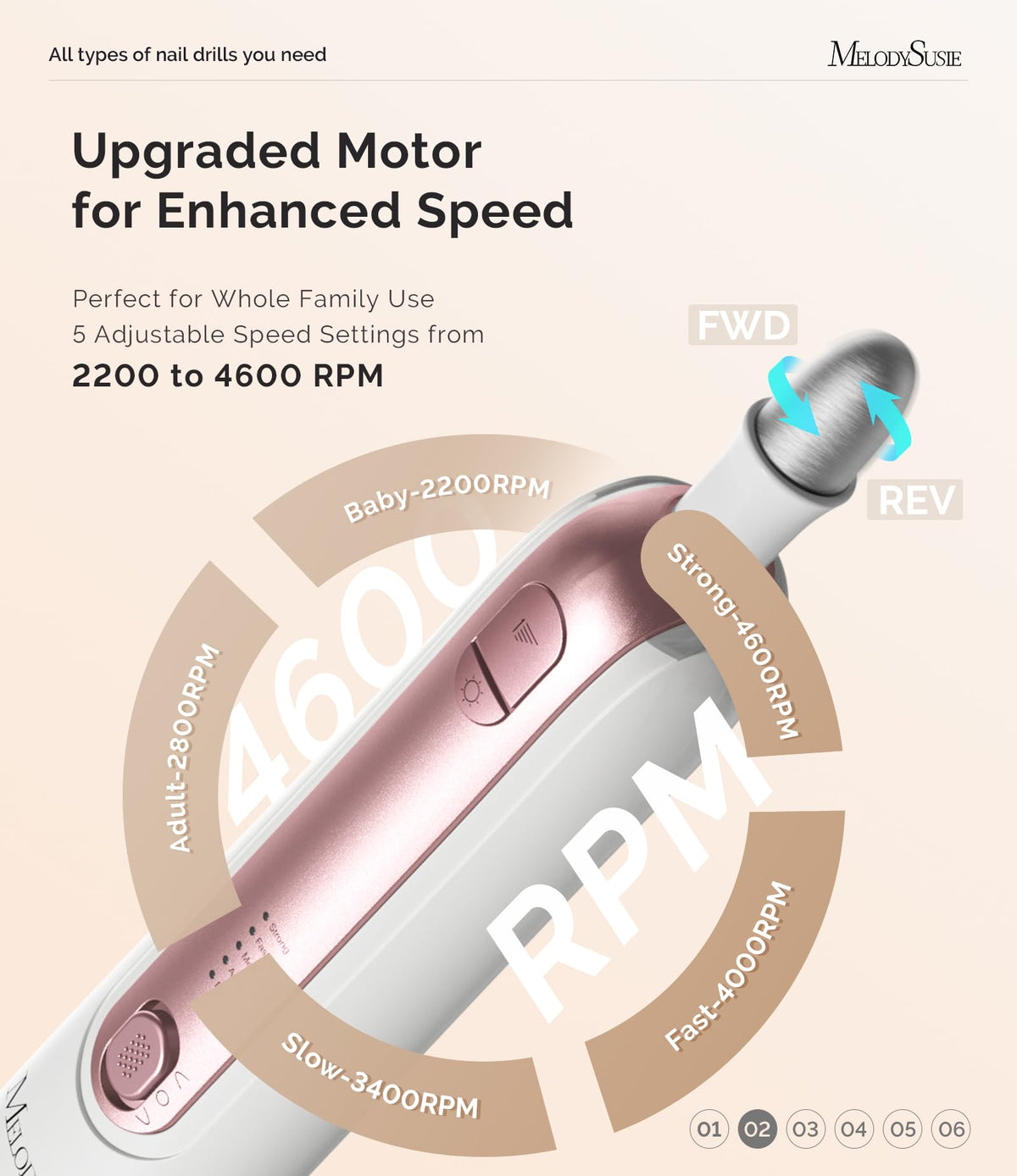 8-in-1 bits set for versatile at-home nail care tasks.