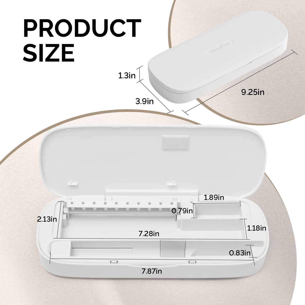 MelodySusie acrylic nail tool storage with durable ABS cover