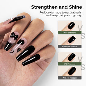MelodySusie application brush shown delivering edge-to-edge coverage for easy at-home nails.