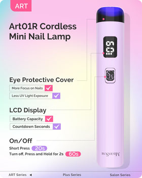 MelodySusie ART01R cordless lamp enables on-the-go gel nails