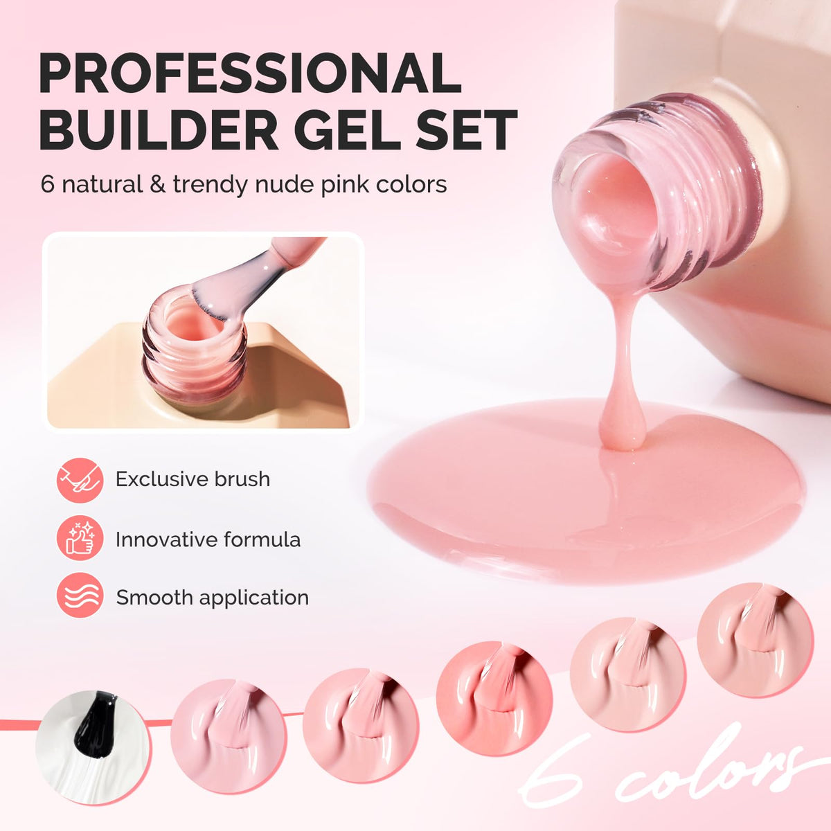 MelodySusie clear base gel provides smooth extension for even coverage