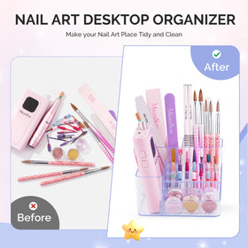 MelodySusie clear organizer offers easy visibility of manicure essentials.