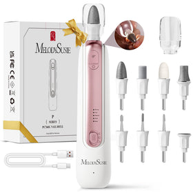 MelodySusie cordless nail drill with 360° LED illuminates the work area clearly.