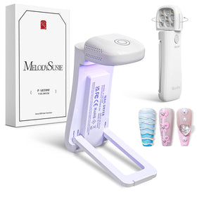 MelodySusie cordless UV nail lamp with fold-out stand for precise on-table curing