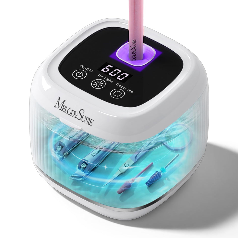 MelodySusie DL-160 nail tool cleaning machine cleans drill bits with 360-degree access