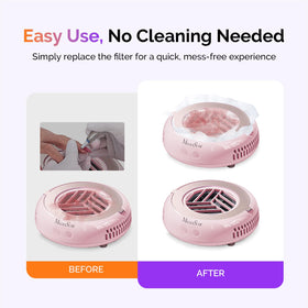 MelodySusie easy-change filter papers reduce downtime and mess during nail sessions