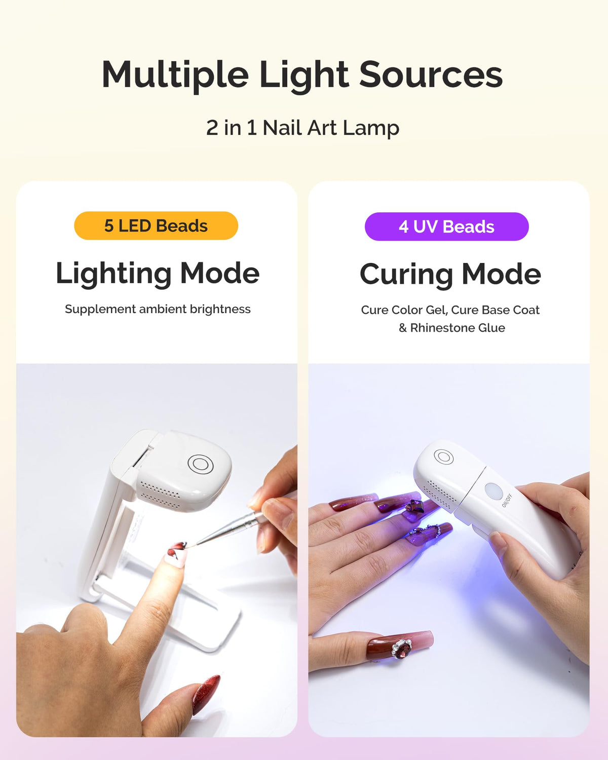 MelodySusie foldable stand image showing stable table setup for DIY manicures