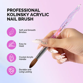 MelodySusie Kolinsky brush with ombre handle demonstrates premium design and ergonomic control.