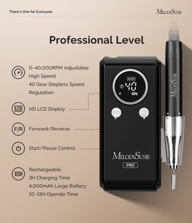 MB420G nail drill with 120-degree tilt for comfortable operation.