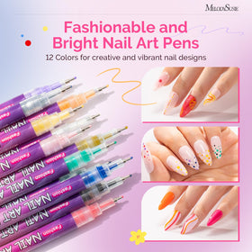 MelodySusie Nail Art Pen with 0.5mm precision tip for fine lines