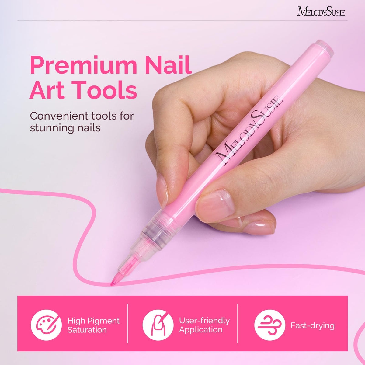 MelodySusie Nail Art Pens deliver fast-drying, vibrant pigment for clean lines