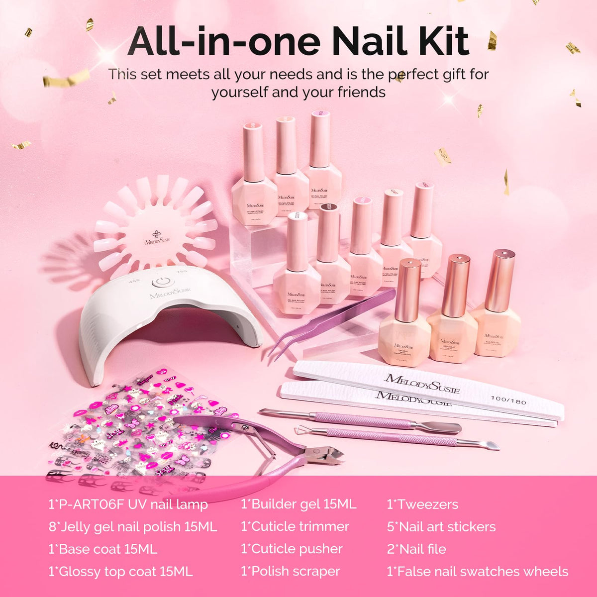 MelodySusie nail art stickers pack for creative manicure accents