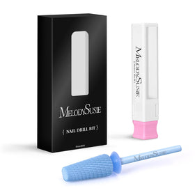 MelodySusie drill bits in use removing gel polish efficiently