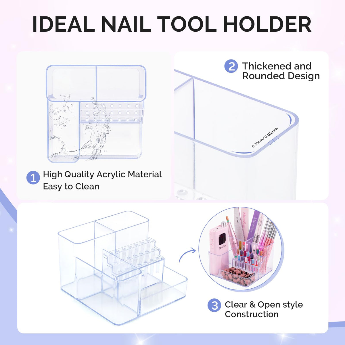 MelodySusie open-style storage box blends with any salon decor.