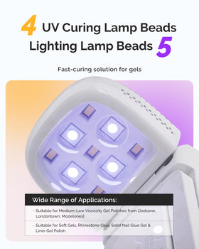 P-ART09F 2-in-1 lighting and curing beads close-up for versatile gel work
