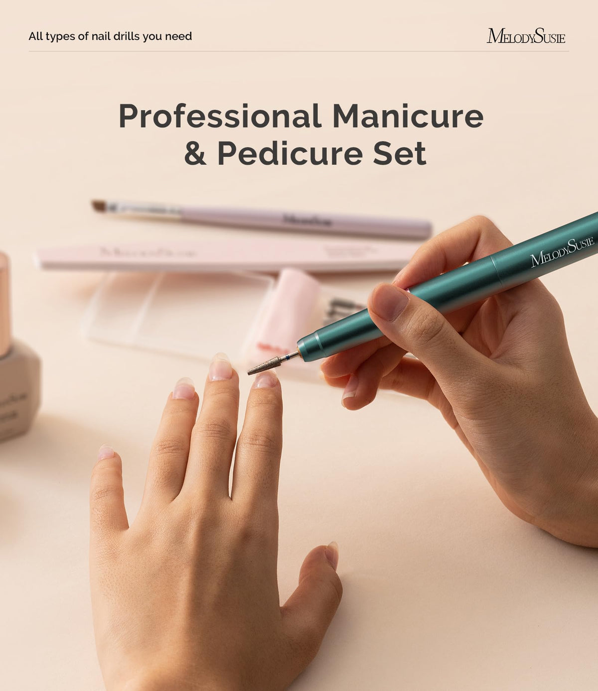 MelodySusie PM170F bit-set collection offers versatile manicure options.
