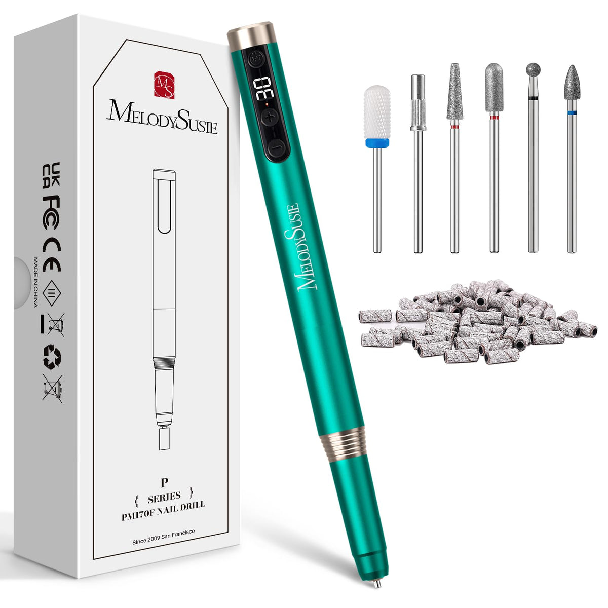 MelodySusie PM170F nail drill handpiece for precise shaping at home.