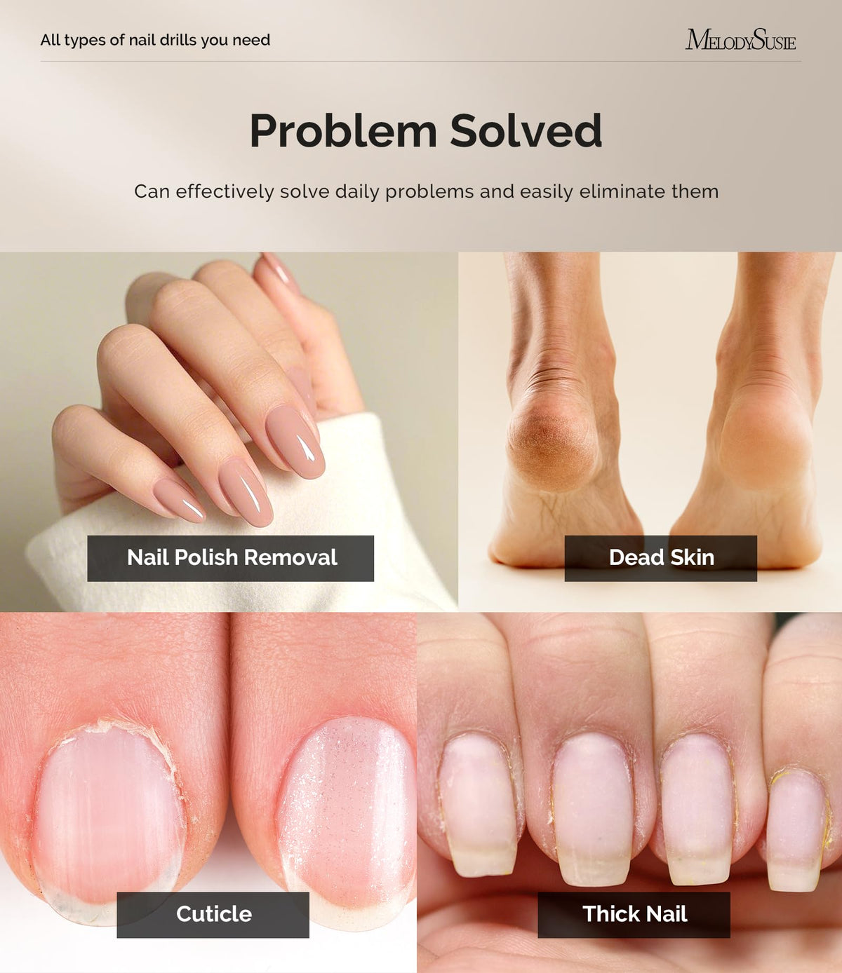MelodySusie PM170F portable compact design fits travel nail care.
