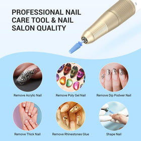 MelodySusie professional nail technician setup with bits ready